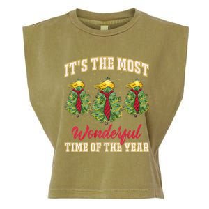 Funny Trump ItS The Most Wonderful Time Of The Year Xmas Garment-Dyed Women's Muscle Tee