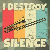 Funny Trombone Instrument I Destroy Silence For Trombone Legacy Tie Dye Trucker Hat