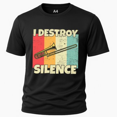 Funny Trombone Instrument I Destroy Silence For Trombone Performance Shirt