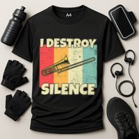 Funny Trombone Instrument I Destroy Silence For Trombone Performance Shirt