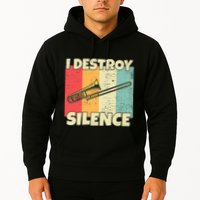 Funny Trombone Instrument I Destroy Silence For Trombone Hoodie