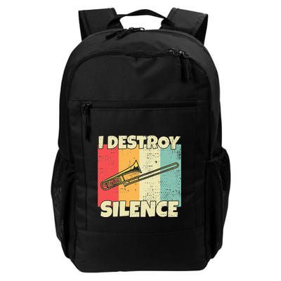 Funny Trombone Instrument I Destroy Silence For Trombone Backpack
