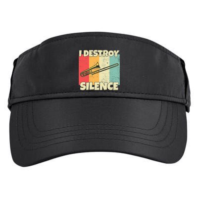 Funny Trombone Instrument I Destroy Silence For Trombone Adult Drive Performance Visor