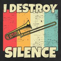Funny Trombone Instrument I Destroy Silence For Trombone 25L Jumbo Tote