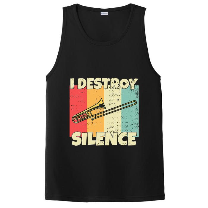 Funny Trombone Instrument I Destroy Silence For Trombone PosiCharge Competitor Tank