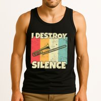 Funny Trombone Instrument I Destroy Silence For Trombone Tank Top
