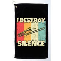Funny Trombone Instrument I Destroy Silence For Trombone Golf Towel