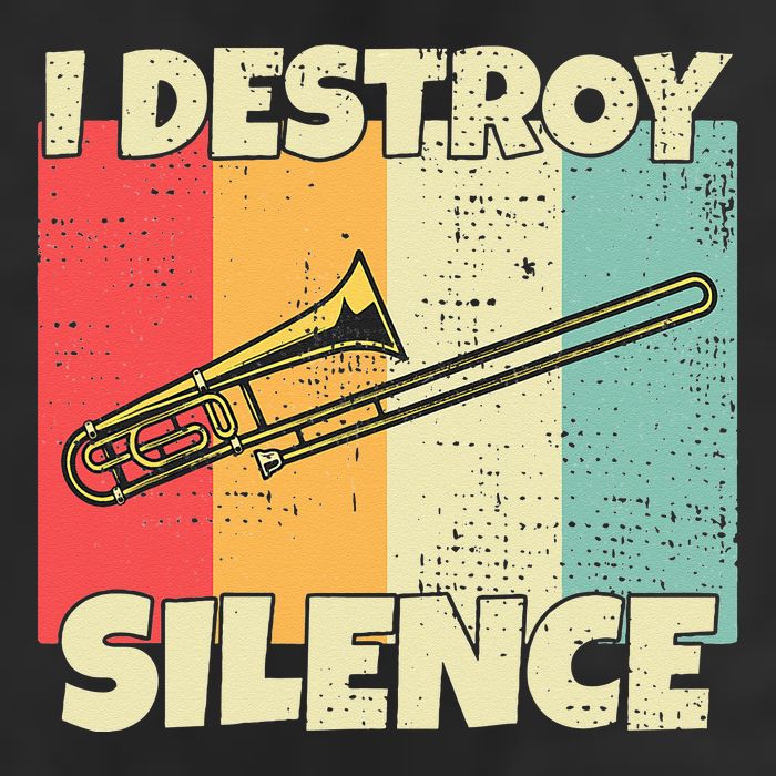 Funny Trombone Instrument I Destroy Silence For Trombone Golf Towel