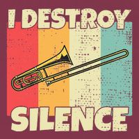 Funny Trombone Instrument I Destroy Silence For Trombone 16oz Travel Tumbler