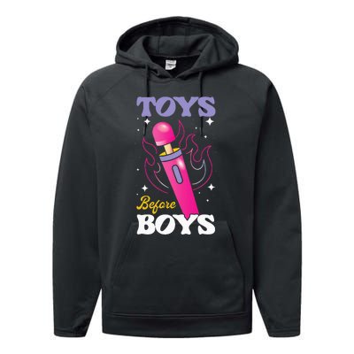 Funny Toy In Front Performance Fleece Hoodie