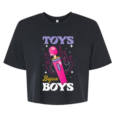 Funny Toy In Front Bella+Canvas Jersey Crop Tee