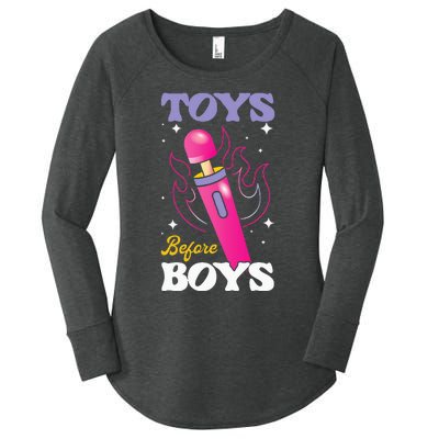 Funny Toy In Front Women's Perfect Tri Tunic Long Sleeve Shirt