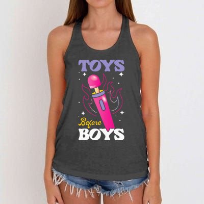 Funny Toy In Front Women's Knotted Racerback Tank