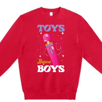 Funny Toy In Front Premium Crewneck Sweatshirt