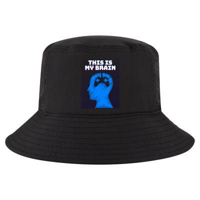 Funny This Is My Brain Design Video Game Buff Gift Cool Comfort Performance Bucket Hat