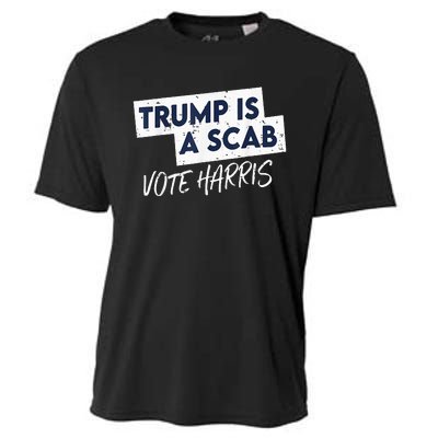 Funny Trump Is A Scab Vote Harris 2024 President Election Cooling Performance Crew T-Shirt