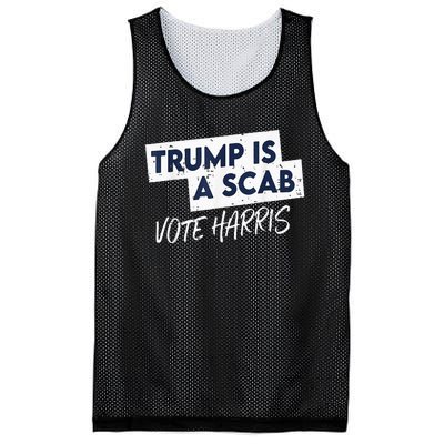 Funny Trump Is A Scab Vote Harris 2024 President Election Mesh Reversible Basketball Jersey Tank