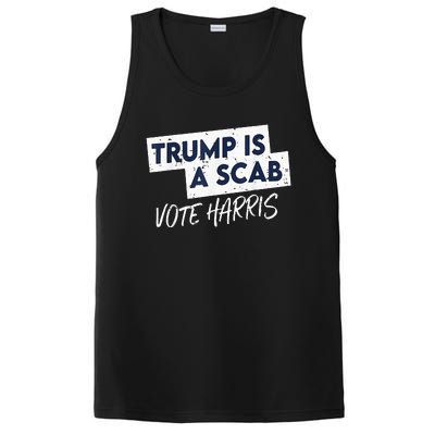 Funny Trump Is A Scab Vote Harris 2024 President Election PosiCharge Competitor Tank