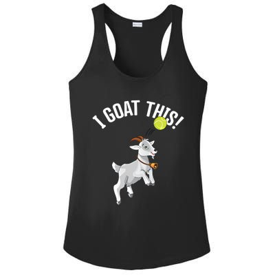 Funny Tennis I Goat This Ball Goat Lover And Tennis Player Gift Ladies PosiCharge Competitor Racerback Tank