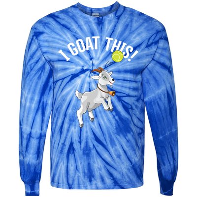 Funny Tennis I Goat This Ball Goat Lover And Tennis Player Gift Tie-Dye Long Sleeve Shirt