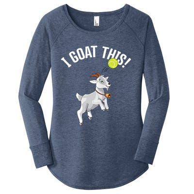 Funny Tennis I Goat This Ball Goat Lover And Tennis Player Gift Women's Perfect Tri Tunic Long Sleeve Shirt