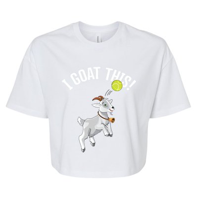 Funny Tennis I Goat This Ball Goat Lover And Tennis Player Gift Bella+Canvas Jersey Crop Tee