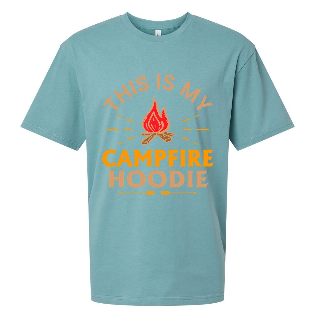 Funny This Is My Campfire Gift Camping Gift Sueded Cloud Jersey T-Shirt