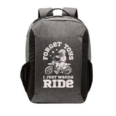 Forget Toys I Just Wanna Ride Dirt Bike Rider Motocross Vector Backpack