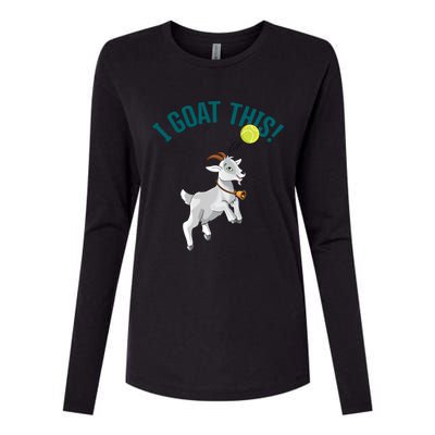 Funny Tennis I Goat This Ball Goat Lover And Tennis Player Gift Womens Cotton Relaxed Long Sleeve T-Shirt