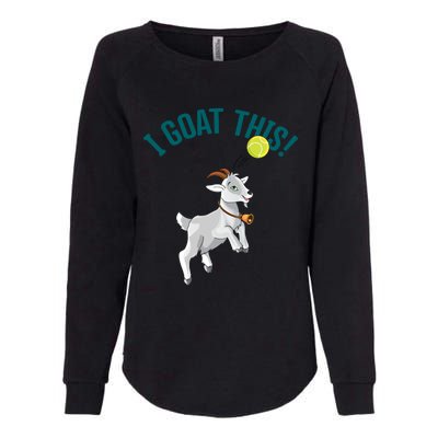 Funny Tennis I Goat This Ball Goat Lover And Tennis Player Gift Womens California Wash Sweatshirt