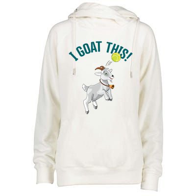 Funny Tennis I Goat This Ball Goat Lover And Tennis Player Gift Womens Funnel Neck Pullover Hood