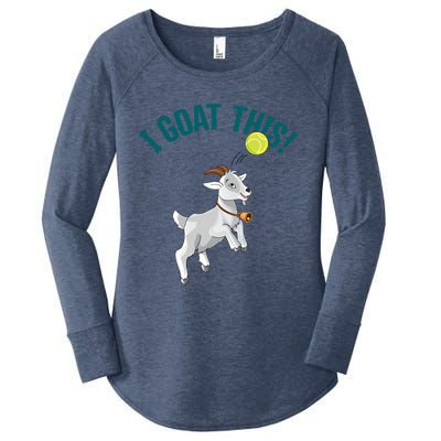 Funny Tennis I Goat This Ball Goat Lover And Tennis Player Gift Women's Perfect Tri Tunic Long Sleeve Shirt