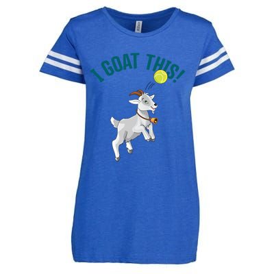 Funny Tennis I Goat This Ball Goat Lover And Tennis Player Gift Enza Ladies Jersey Football T-Shirt