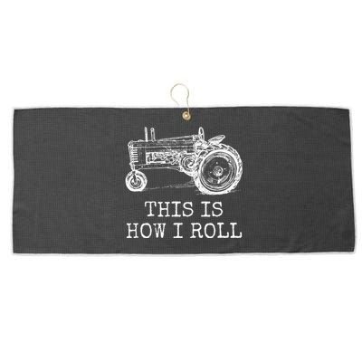 Farming This Is How I Roll Tractor Farmer Large Microfiber Waffle Golf Towel