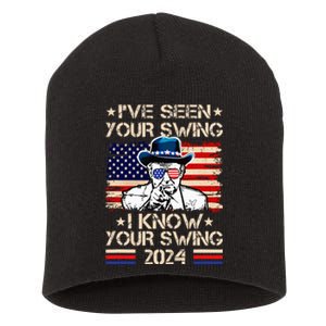 Funny Trump IVe Seen Your Swing I Know Your Swing Vote 2024 Short Acrylic Beanie