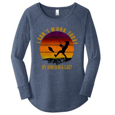 Fisher Today I Cant Work My Arm Is In A Cast Gift Women's Perfect Tri Tunic Long Sleeve Shirt