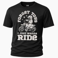 Forget Toys I Just Wanna Ride Dirt Bike Rider Boy Motocross Cooling Performance Crew T-Shirt