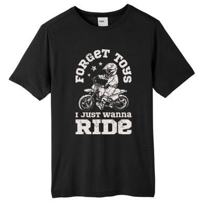 Forget Toys I Just Wanna Ride Dirt Bike Rider Boy Motocross Tall Fusion ChromaSoft Performance T-Shirt