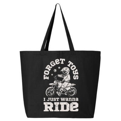 Forget Toys I Just Wanna Ride Dirt Bike Rider Boy Motocross 25L Jumbo Tote