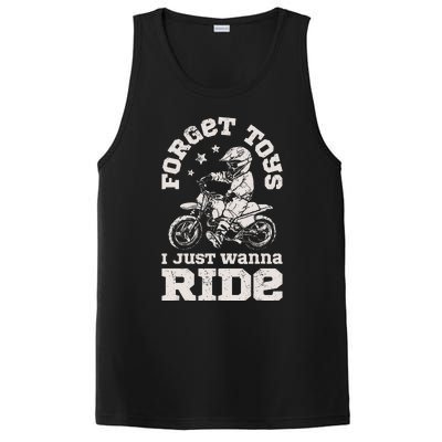 Forget Toys I Just Wanna Ride Dirt Bike Rider Boy Motocross PosiCharge Competitor Tank