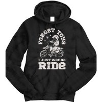 Forget Toys I Just Wanna Ride Dirt Bike Rider Boy Motocross Tie Dye Hoodie