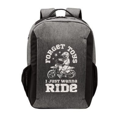 Forget Toys I Just Wanna Ride Dirt Bike Rider Boy Motocross Vector Backpack