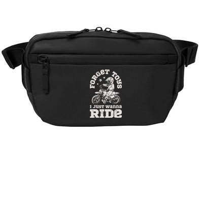 Forget Toys I Just Wanna Ride Dirt Bike Rider Boy Motocross Crossbody Pack