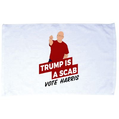 Funny Trump Is A Scab Vote Harris Uaw Election 2024 Microfiber Hand Towel