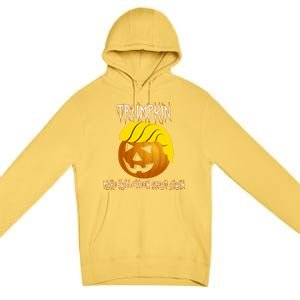 Funny Trumpkin I Make Halloween Great Again Gift Premium Pullover Hoodie