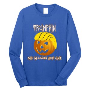 Funny Trumpkin I Make Halloween Great Again Gift Long Sleeve Shirt