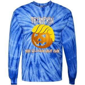 Funny Trumpkin I Make Halloween Great Again Gift Tie-Dye Long Sleeve Shirt