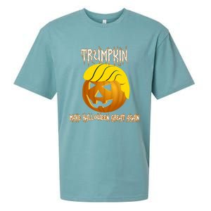 Funny Trumpkin I Make Halloween Great Again Gift Sueded Cloud Jersey T-Shirt