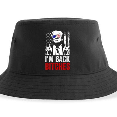 Funny Trump IM Back Bitches Take Ameircan Great Again Sustainable Bucket Hat