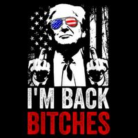 Funny Trump IM Back Bitches Take Ameircan Great Again 16 in Basic Backpack
